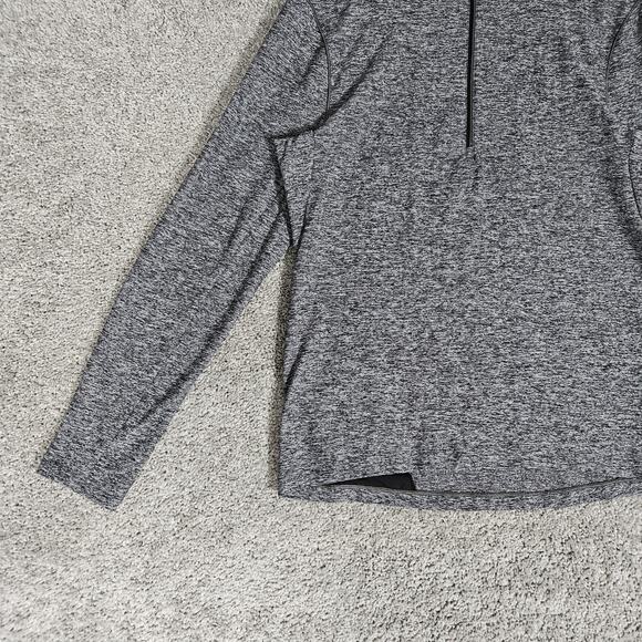 Lululemon Sweatshirt Mens Small Heathered Black Surge Warm 1/2 Zip Rulu M3AN8S - Picture 3 of 13